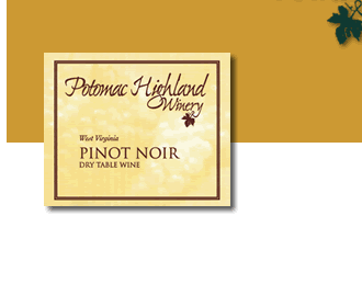 Potomac Highland Winery Pinot Noir label